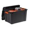 IRIS USA, 76 Quart Heavy Duty Plastic Storage Box, Black, Set of 4